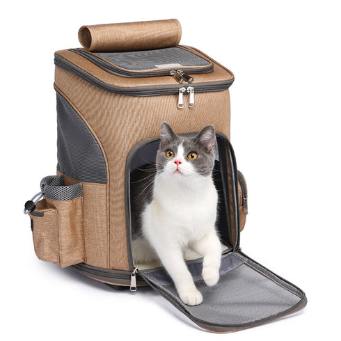 Cat Carrier Travel Rolling Backpack