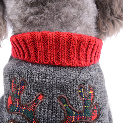 Christmas Holiday Dog Clothes Reindeer Sweater
