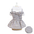 Puppy Plaid Skirt with Hat Party Apparel Outfit