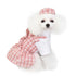 Puppy Plaid Skirt with Hat Party Apparel Outfit