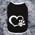 Pullover Black White Vests for Small Dogs