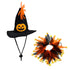 Funny Cat Halloween Cool Pumpkin Collar and Hat
