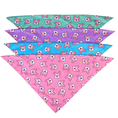 Cute Fox Pattern Dog Puppy Bandana