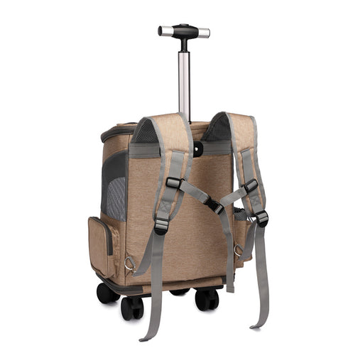 Cat Carrier Travel Rolling Backpack