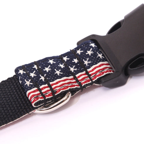 American Flag Dog Collar with Bell