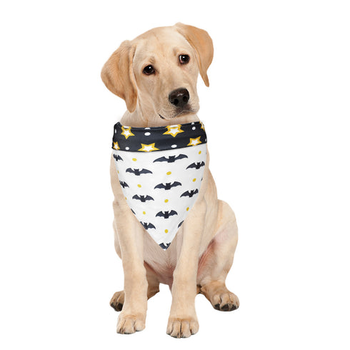 Dog Bandana with Pumpkin Bat Ghost Pattern