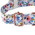 Floral Print Dog Collar with Bow Tie