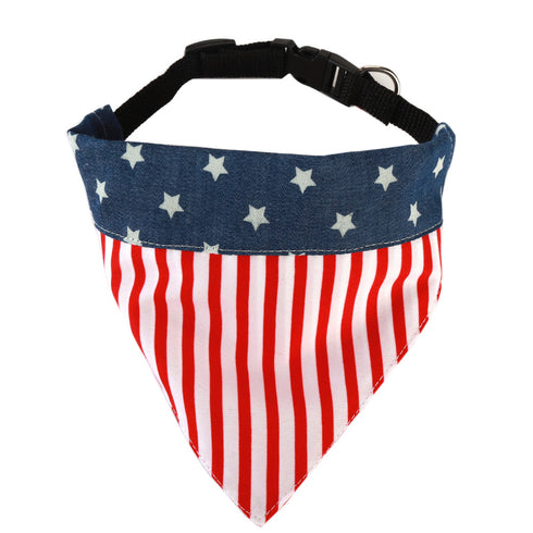 Cute American Flag Dog Bandana