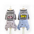 Dog Jumpsuit Striped Soft Puppy Pajamas