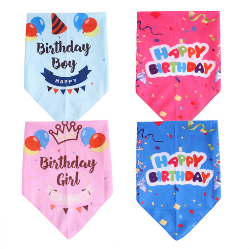 Dog Birthday Bibs Pet Happy Birthday Bandanas