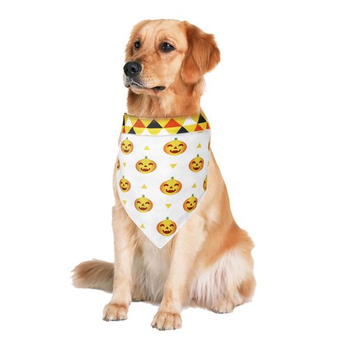 Dog Bandana with Pumpkin Bat Ghost Pattern