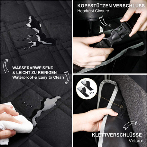 Dog Car Seat Cover for Back Seat with Side Flaps
