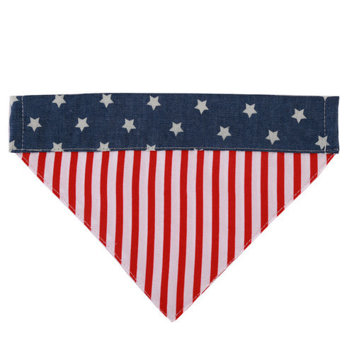 Cute American Flag Dog Bandana