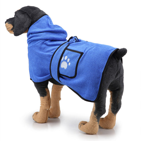 Dog Bathrobe Towel Pet Drying Robes