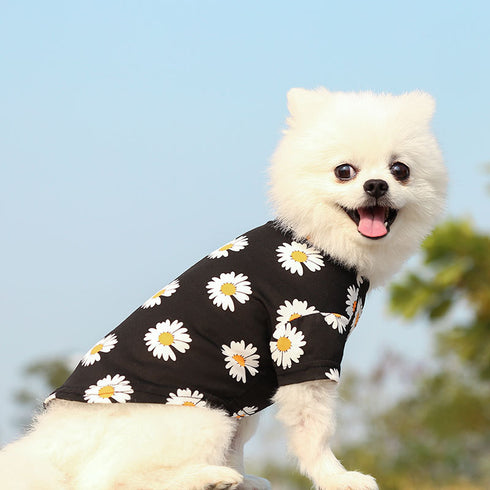 Dog Summer Cute Floral Shirts Clothes
