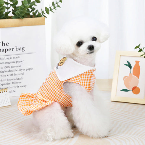 Summer Spring Plaid Lovely Dog Dresses