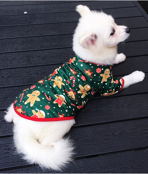 Christmas Dog Shirt Vest Soft Breathable Pet Clothes