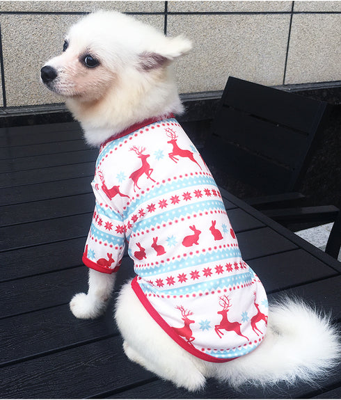 Christmas Dog Shirt Vest Soft Breathable Pet Clothes