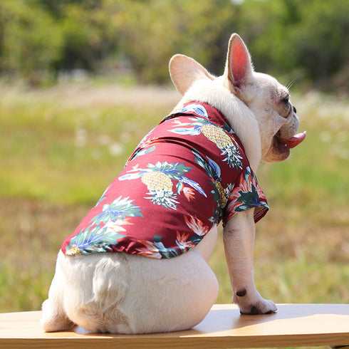 Hawaiian Dog Shirts Apparel Suit for Holiday