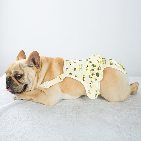 Washable Dog Diaper Jumpsuit with Adjustable Suspender