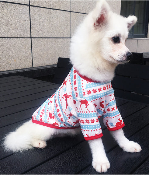 Christmas Dog Shirt Vest Soft Breathable Pet Clothes