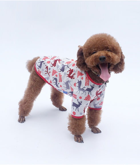 Christmas Dog Shirt Vest Soft Breathable Pet Clothes