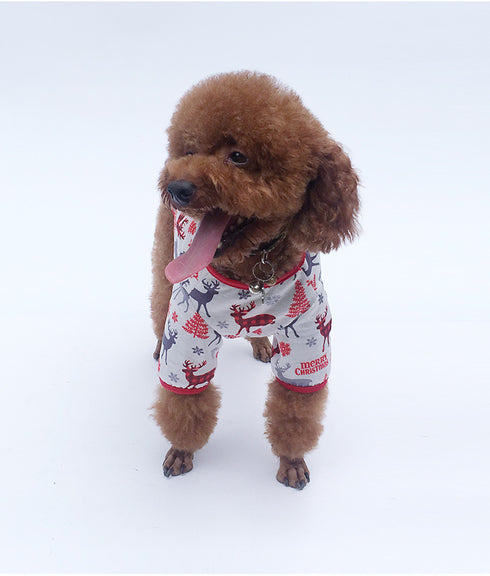 Christmas Dog Shirt Vest Soft Breathable Pet Clothes