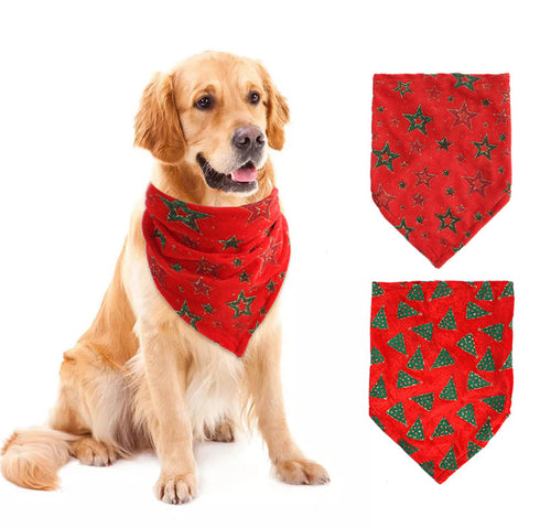 Pet Saliva Towel Christmas Dog bib Scarf