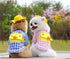 Dog Summer Duck Plaid Shirts Clothes with Hat