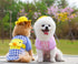 Dog Summer Duck Plaid Shirts Clothes with Hat