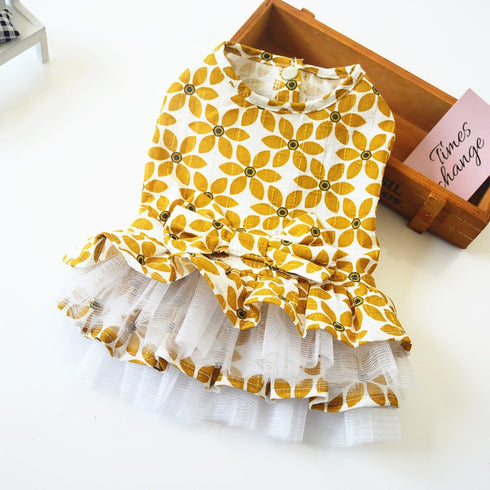 Sweet Pet Clothes with Bowtie Summer Dress