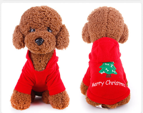 Christmas Clothes Dog Pullover Hoodies