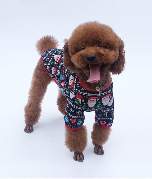 Christmas Dog Shirt Vest Soft Breathable Pet Clothes