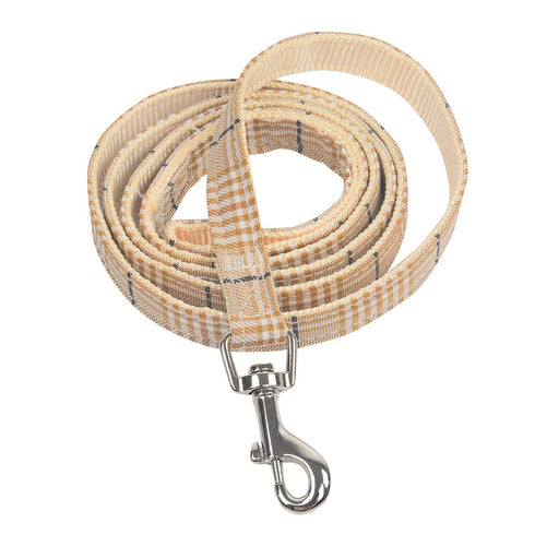 Dog Plaid Dresses Puppy Skirt with Leash