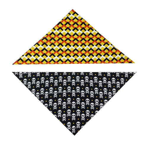 Dog Bandana with Pumpkin Bat Ghost Pattern