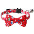 Christmas Snowman Cat Bowtie Collar