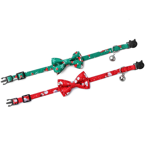 Winter Holiday Christmas Kitten Collar with Bell
