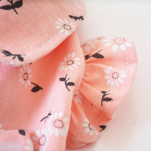 Dog Flower Dress with Bow Tie