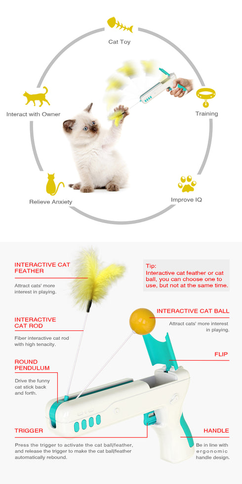 Cat Toy Gun with Cat Feather