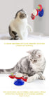 Windmill Cat Toy Built-in Rotating Led Light and Suction Cup Base