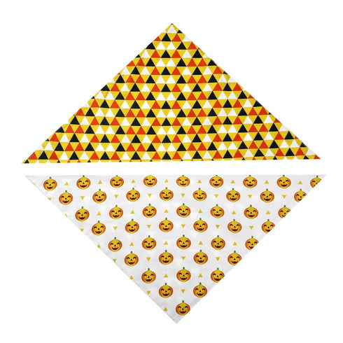 Dog Bandana with Pumpkin Bat Ghost Pattern