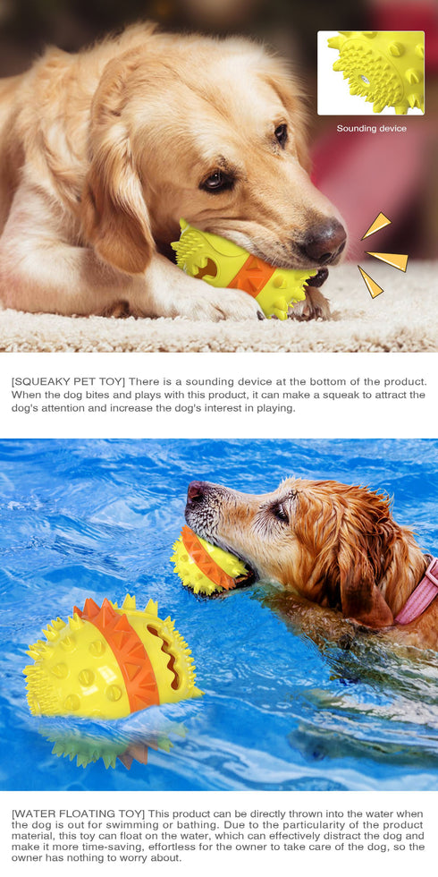 Puppies Teething Leaky Food Squeak Toys Balls