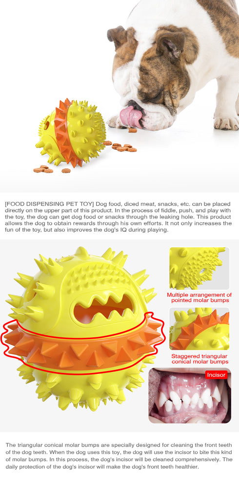 Puppies Teething Leaky Food Squeak Toys Balls