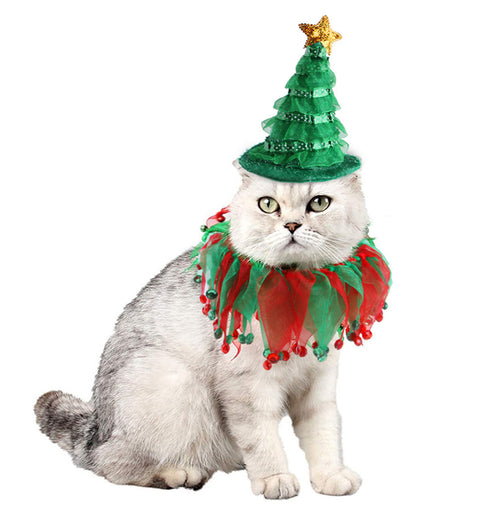 Cat Christmas Costume Hat and Collar