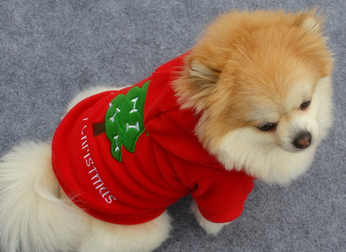 Puppy Christmas Pet Santa Claus Suit