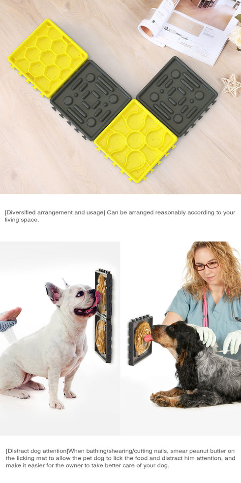 Dog Licking Mat Slow Feeder Peanut Lick Pad with Suction