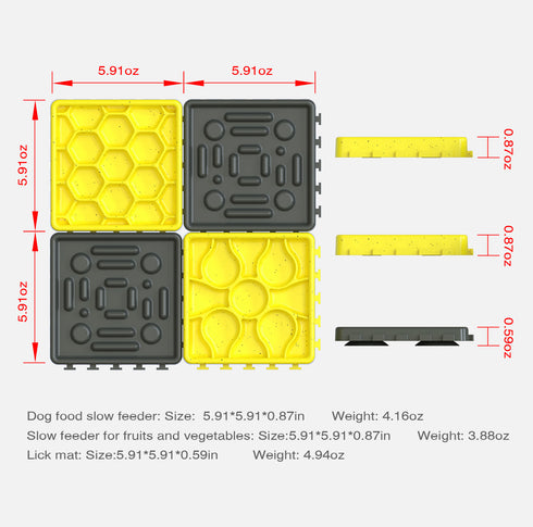 Dog Licking Mat Slow Feeder Peanut Lick Pad with Suction