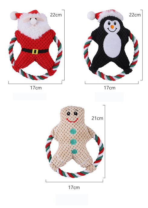 Christmas Cute Squeaky Dog Chew Toy for Puppy