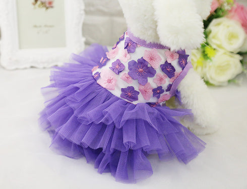 Bow Lace Tutu Skirt Doggie Dress