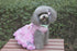Floral Dogs Eelgant Dresses Rose with Flowers